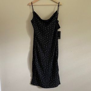 Nasty Gal Black Long Fitted Dress